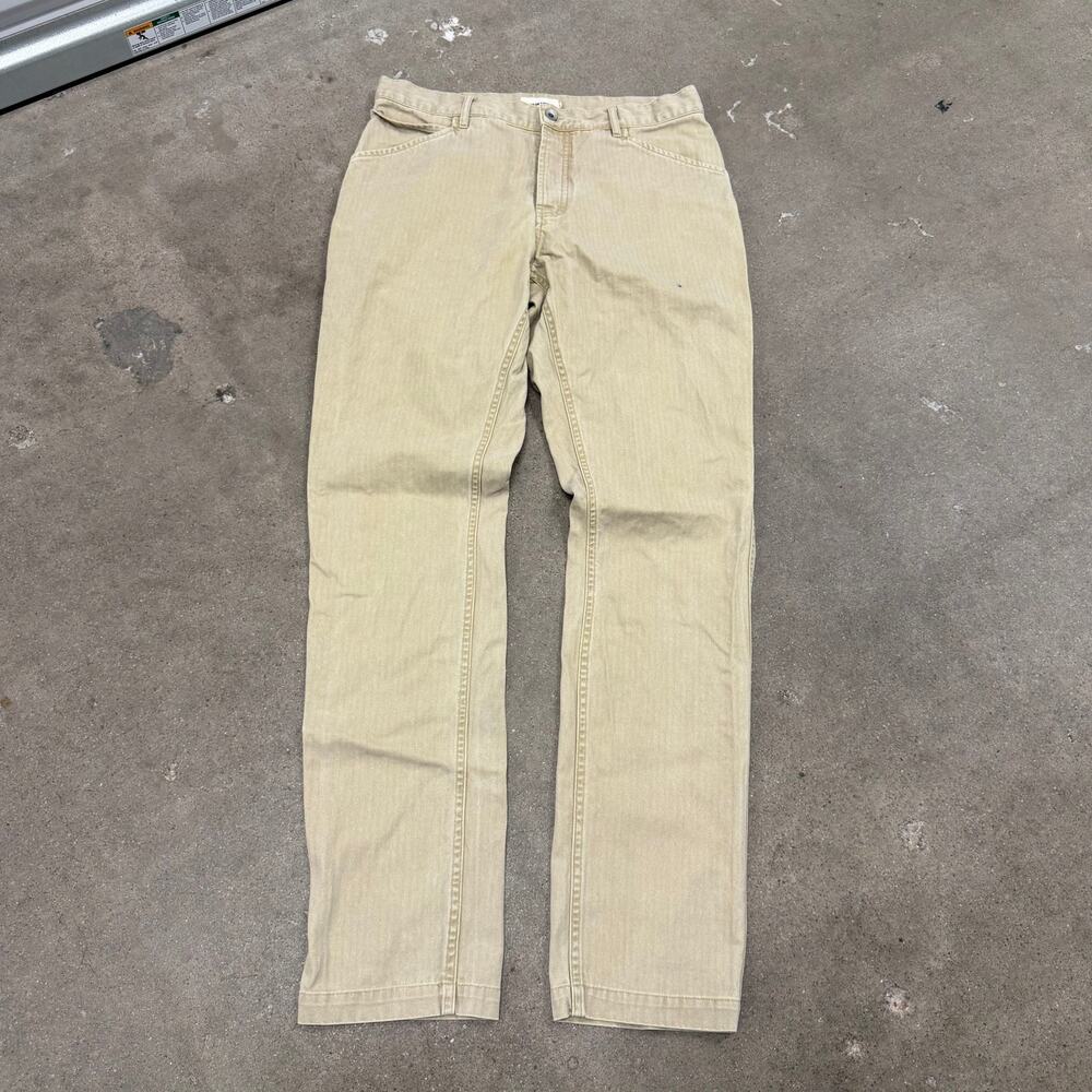 Taylor Stitch Herringbone Twill Army Straight Leg Pants 33x32 Beige